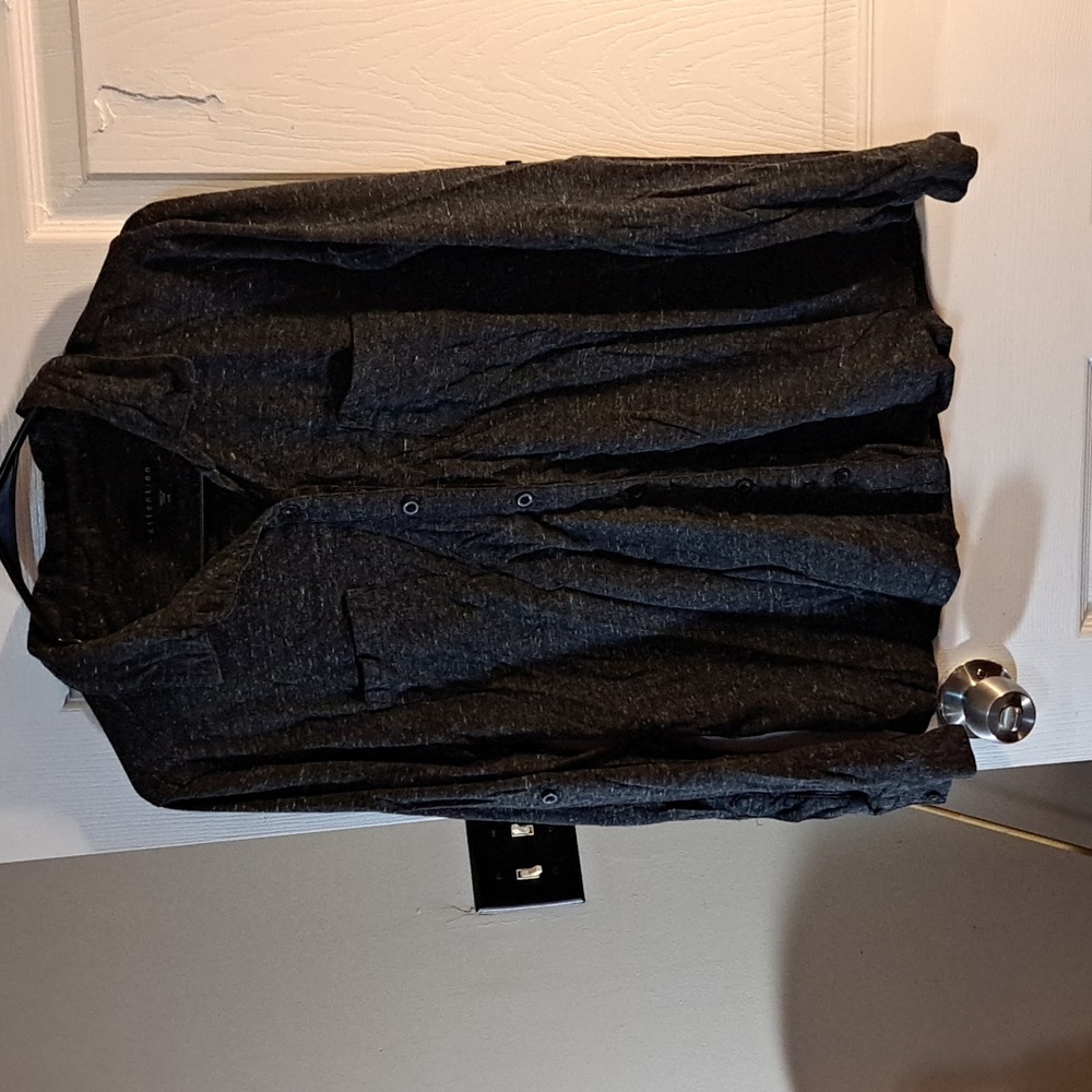 Black button down